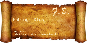 Fabinyi Dina névjegykártya